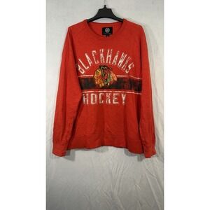Chicago Blackhawks Sweatshirt Adult Large Red Crewneck Sweater NHL Hockey GIII